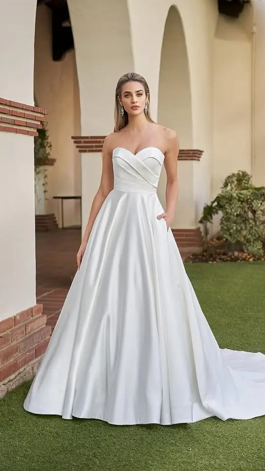 Jasmine wedding gown, bridal size 10, front view